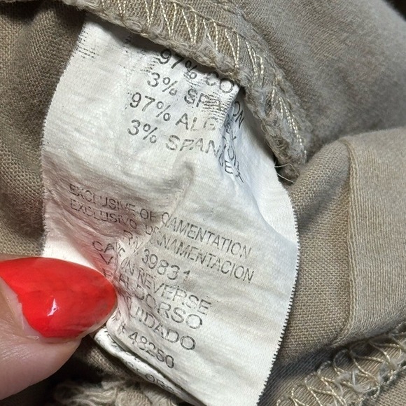 Rewind Womens Jogger Pants Sz 5 Army Cream Outdoorsy High Rise - Picture 8 of 10